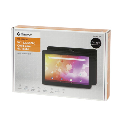 Denver TIQ-10443BL datorplattor 4G Spreadtrum 16 GB 25,6 cm (10.1") 2 GB Wi-Fi 4 (802.11n) Android 11 Svart