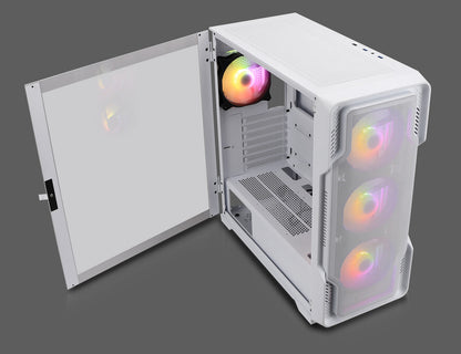 Nanoxia DS-9ARGB-W datorväskor Midi Tower Vit