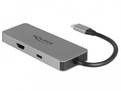 DeLOCK 87743 dockningsstationer för bärbara datorer USB 3.2 Gen 1 (3.1 Gen 1) Type-C Grå