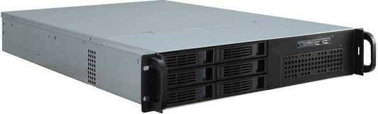 Inter-Tech IPC 2U-2406 Ställning Svart, Silver
