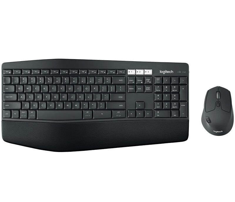 Logitech 920-008219 tangentbord Mus inkluderad Hem Trådlös RF + Bluetooth QWERTY Amerikanskt internationellt Svart