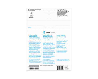 HP Advanced Photo-papper, glättat, 250 g/m2, A4 (210 x 297 mm), 25 ark