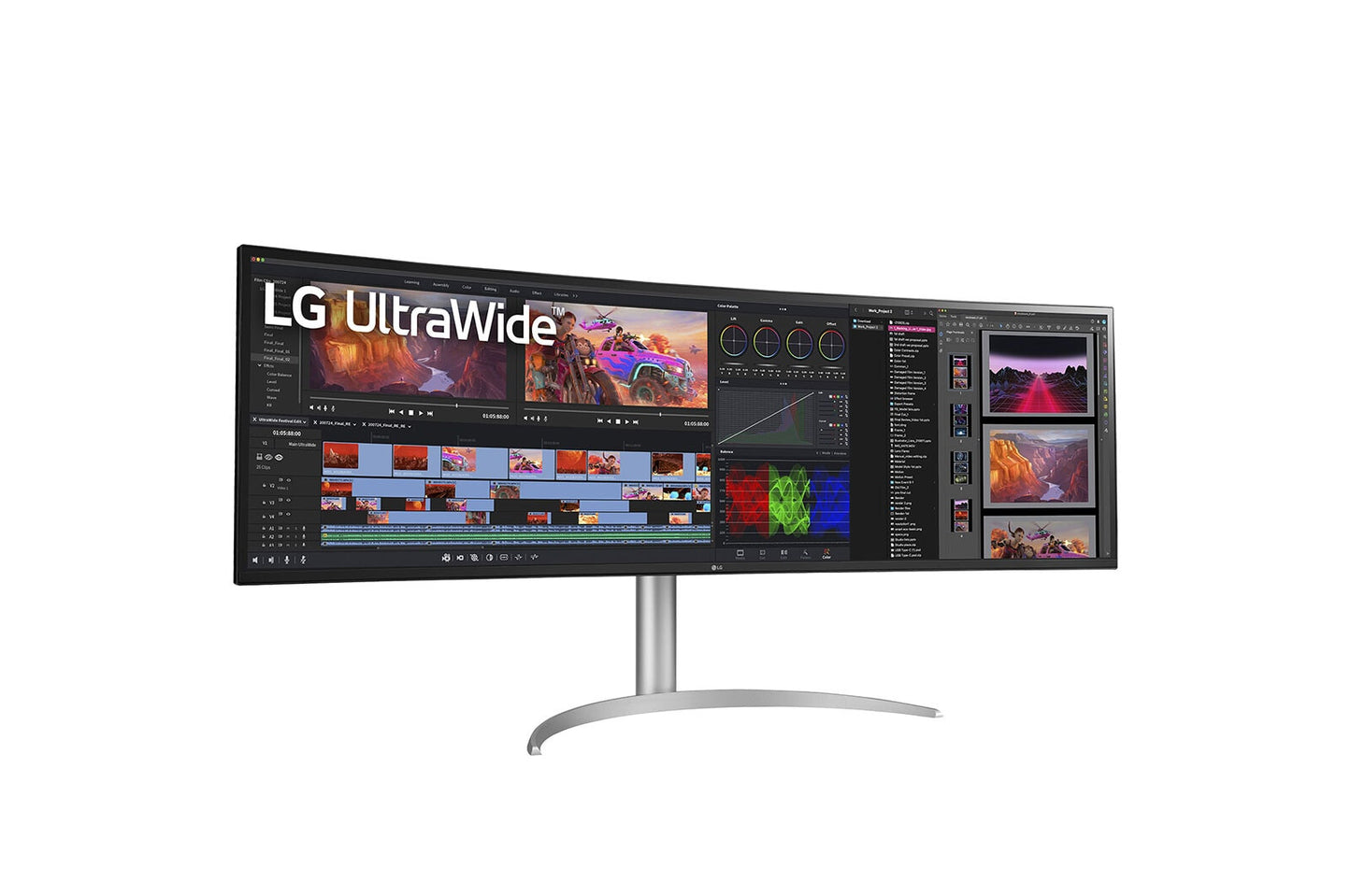 LG 49WQ95X-W platta pc-skärmar 124,5 cm (49") 5120 x 1440 pixlar Dual QHD Vit