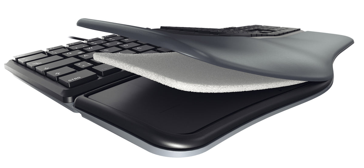 CHERRY KC 4500 ERGO tangentbord Universal USB QWERTY Engelska (Storbritannien) Svart