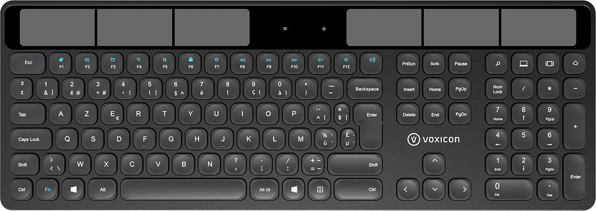 Voxicon DK-SO2WL-B/BE tangentbord Kontor RF Trådlös AZERTY Belgiskt Svart