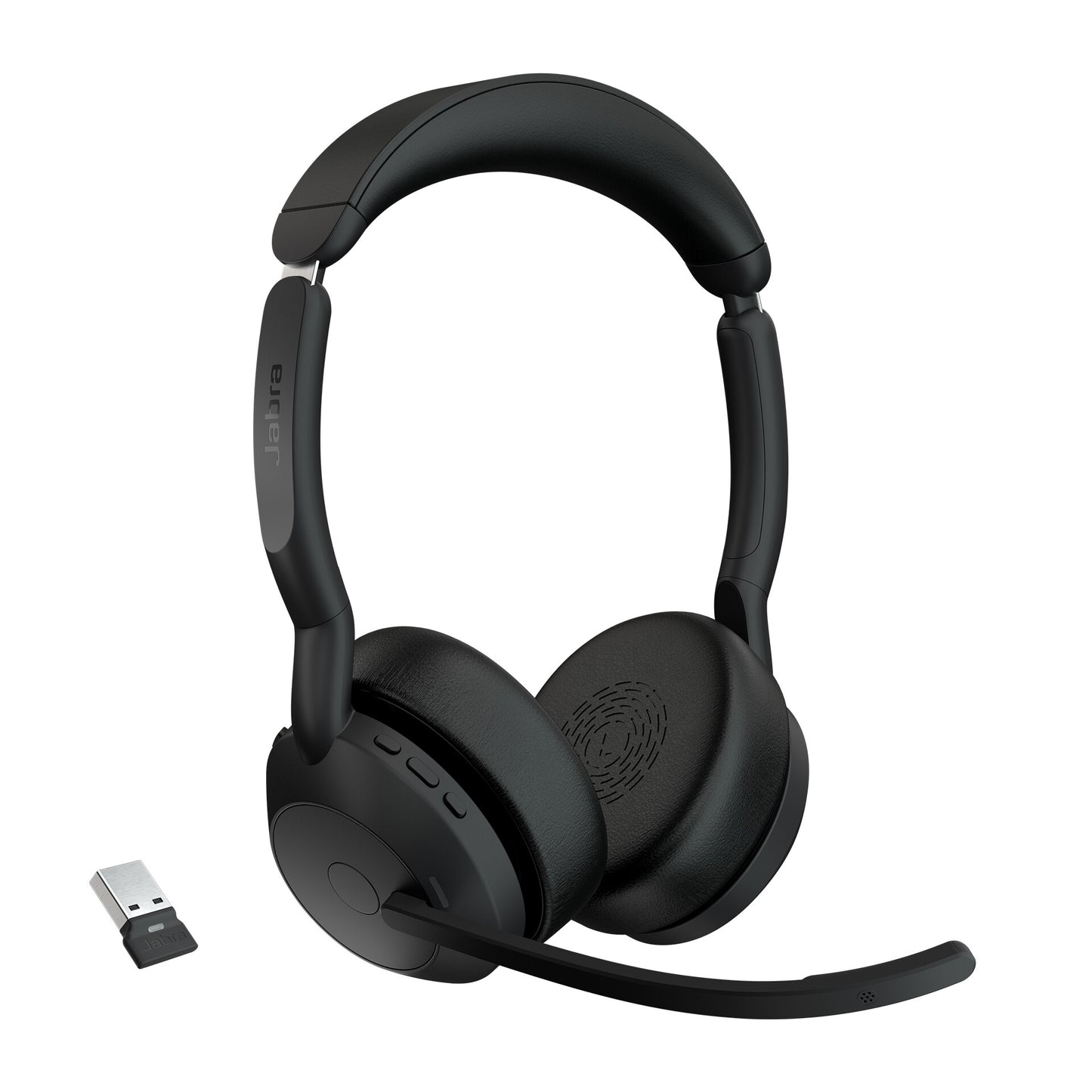 Jabra Evolve2 55 Headset Trådlös Huvudband Kontor/callcenter Bluetooth Laddningsställ Svart