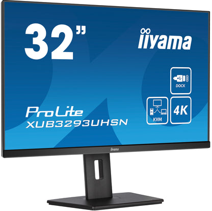 iiyama ProLite XUB3293UHSN-B5 platta pc-skärmar 80 cm (31.5") 3840 x 2160 pixlar 4K Ultra HD LCD Svart