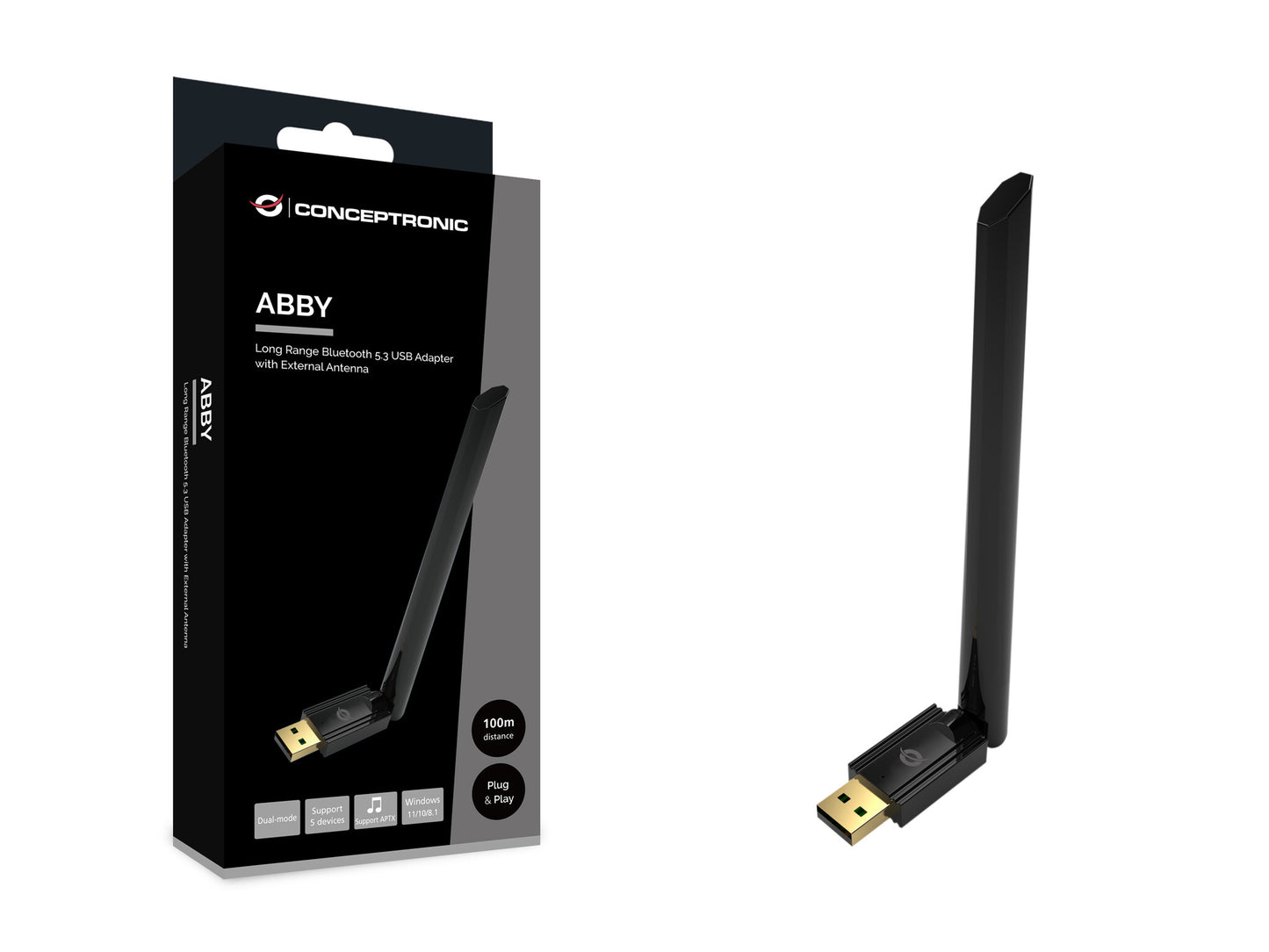 Conceptronic ABBY17B nätverkskort Intern Bluetooth 3 Mbit/s