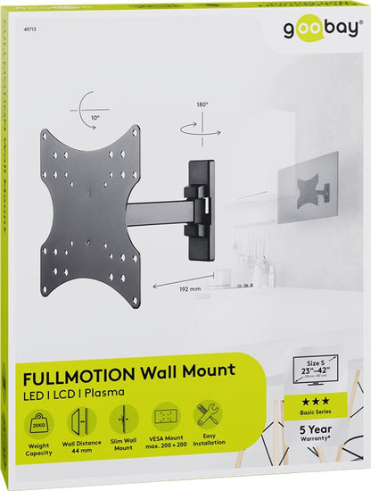 Goobay 49713 tv-fäste 106,7 cm (42") Svart