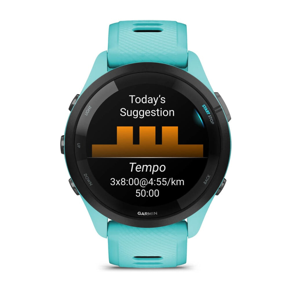 Garmin Forerunner 265 3,3 cm (1.3") AMOLED 46 mm Digital 416 x 416 pixlar Pekskärm Svart, Blå Wi-Fi GPS