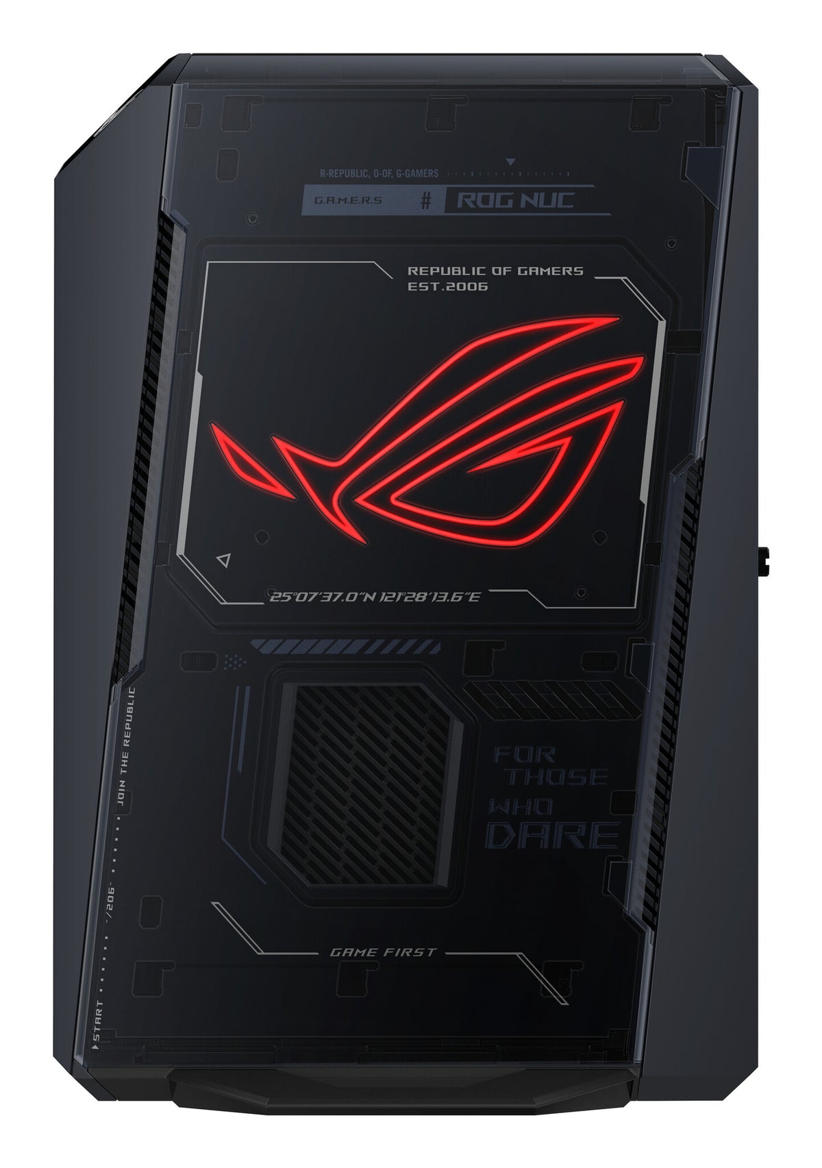 ASUS ROG NUC RNUC15JNK9X489A2 Intel Core Ultra 9 275HX 32 GB DDR5-SDRAM 1 TB SSD NVIDIA GeForce RTX 5070 Windows 11 Home Mini PC Mini-PC Svart