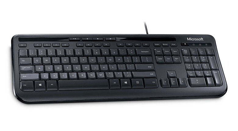 Microsoft Wired Keyboard 600 tangentbord Kontor USB QWERTY Engelska (USA) Svart