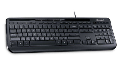Microsoft Wired Keyboard 600 tangentbord Kontor USB QWERTY Engelska (USA) Svart