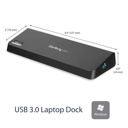 StarTech.com USB 3.0-dockningsstation för dubbla skärmar med HDMI och 4K DisplayPort