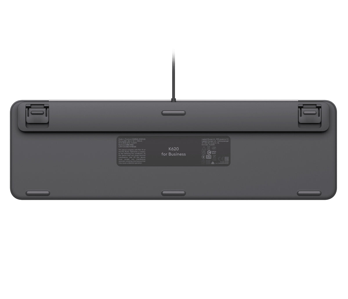 Logitech Signature Slim Wired K620 For Business tangentbord Universal USB QWERTY Nordic grafit