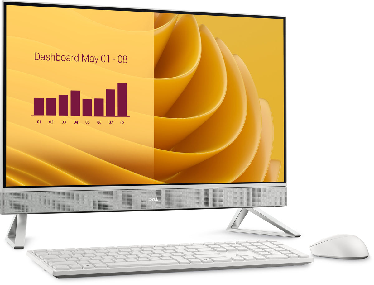 DELL EC27250 Intel Core 7 150U 68,6 cm (27") 1920 x 1080 pixlar Pekskärm Allt-i-ett-dator 16 GB DDR5-SDRAM 1 TB SSD NVIDIA GeForce MX570A Windows 11 Pro Wi-Fi 6E (802.11ax) Pärlemorfärgad, Vit