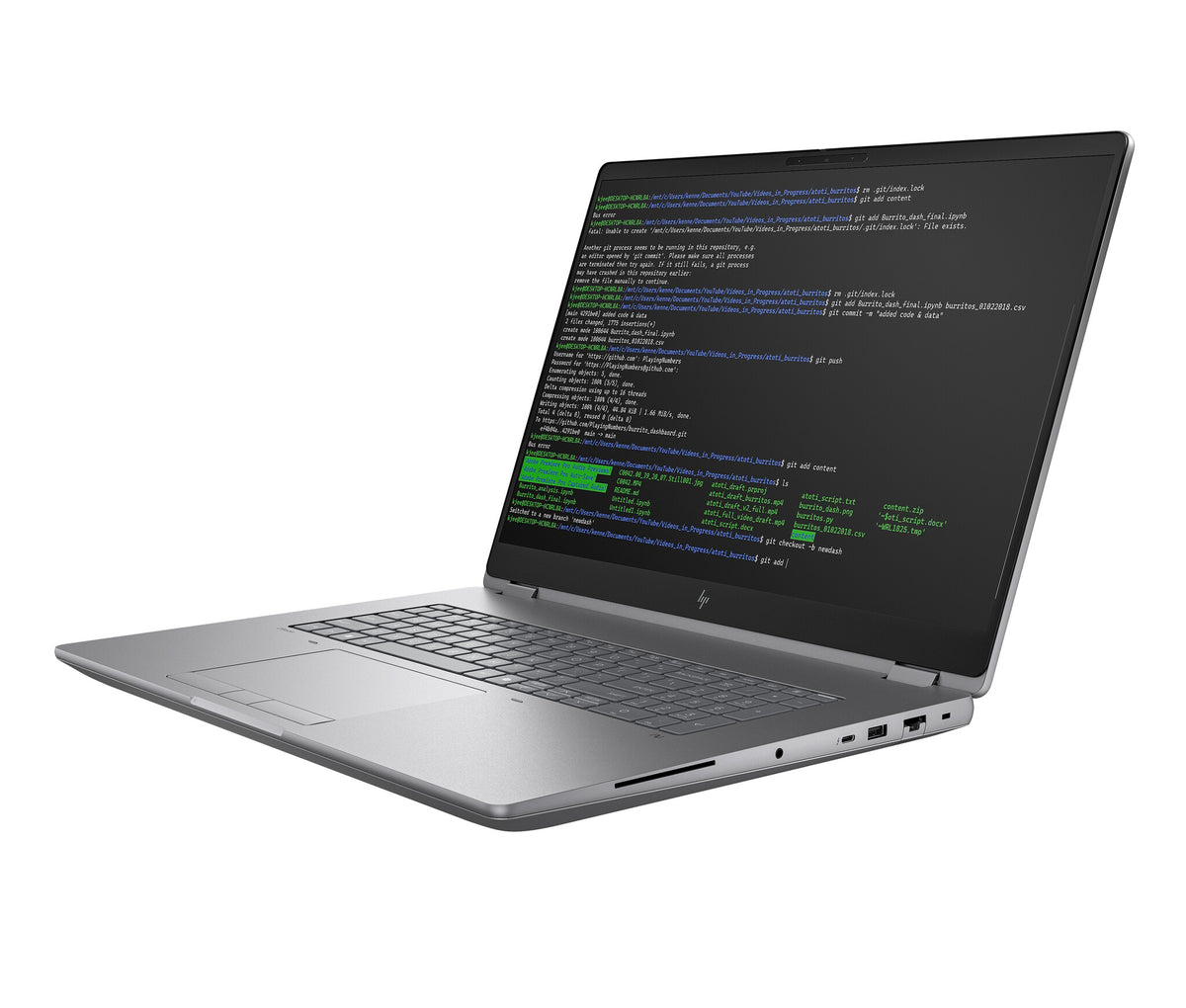HP ZBook Fury G1i Mobile Workstation Intel Core Ultra 9 285HX Mobil arbetsstation 45,7 cm (18") WQXGA 64 GB DDR5-SDRAM 2 TB SSD NVIDIA RTX PRO 3000 Blackwell Wi-Fi 7 (802.11be) Windows 11 Pro AI Workstation, AI PC Silver