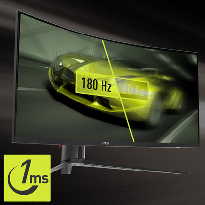MSI MAG 345CQRDE platta pc-skärmar 86,4 cm (34") 3440 x 1440 pixlar UltraWide Dual Quad HD Svart