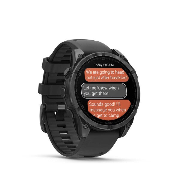 Garmin Fenix 8 3,56 cm (1.4") AMOLED 47 mm Digital 454 x 454 pixlar Pekskärm Svart Wi-Fi GPS