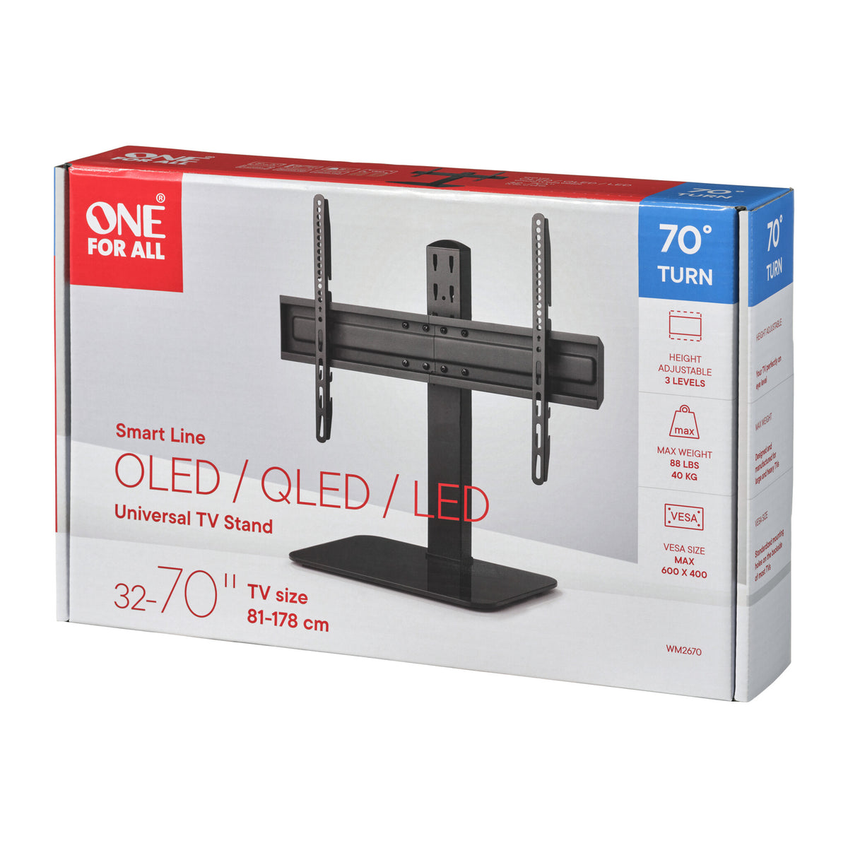 One For All Ultra Slim Line smart tv-stativ för bord (WM2670)