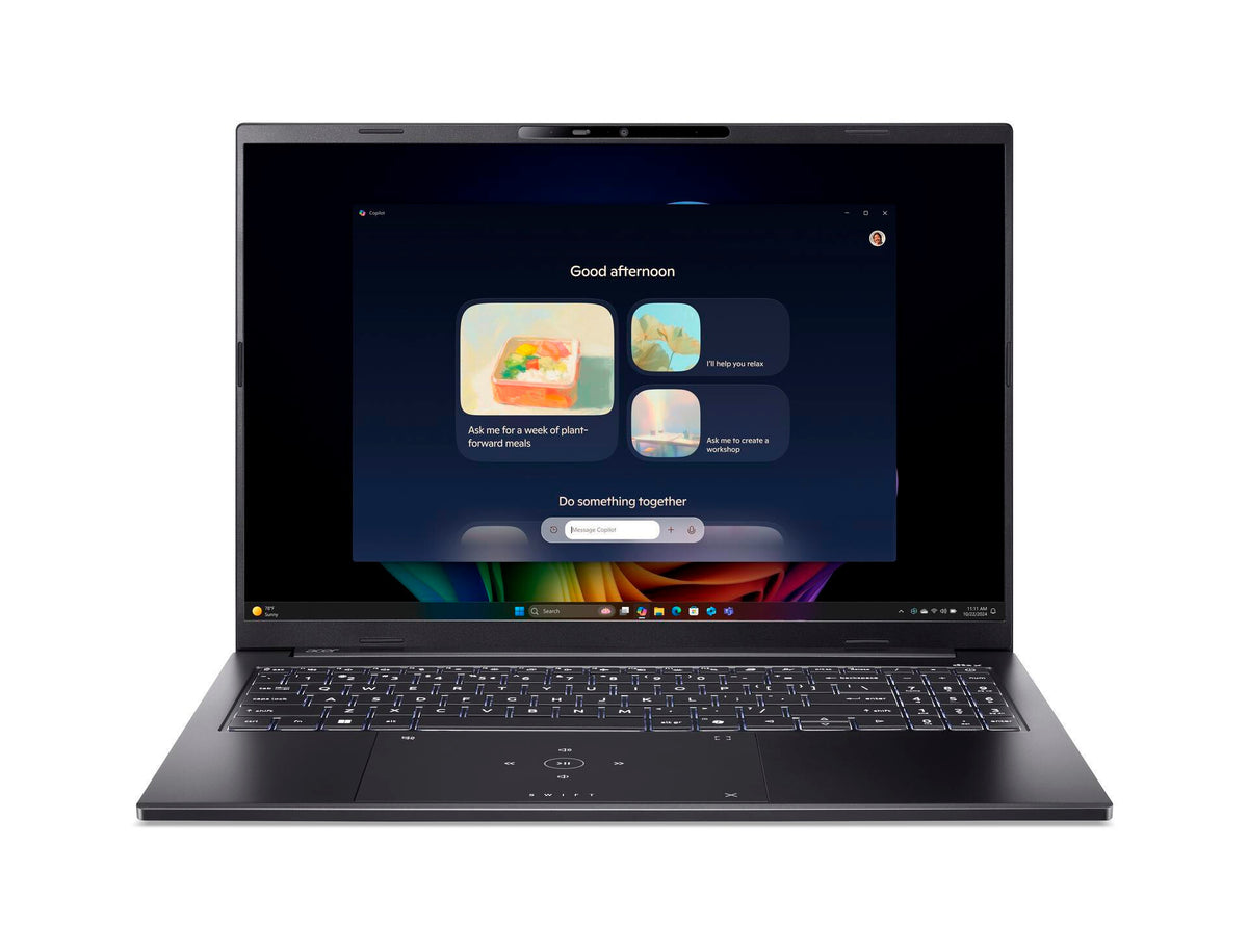 Acer Swift Go 16 AI SFG16-74-756J Copilot+ PC Intel Core Ultra 7 256V Bärbar dator 40,6 cm (16") WUXGA+ 16 GB LPDDR5x-SDRAM 1 TB SSD Wi-Fi 7 (802.11be) Windows 11 Home tyska Svart