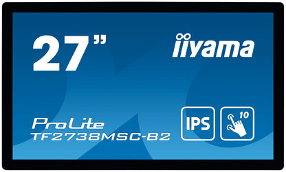 iiyama ProLite TF2738MSC-B2 platta pc-skärmar 68,6 cm (27") 1920 x 1080 pixlar Full HD LED Pekskärm Flera användare Svart