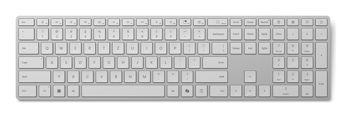 Microsoft Surface Keyboard (2nd Edition) tangentbord Hem / Kontor Bluetooth QWERTZ tyska Grå