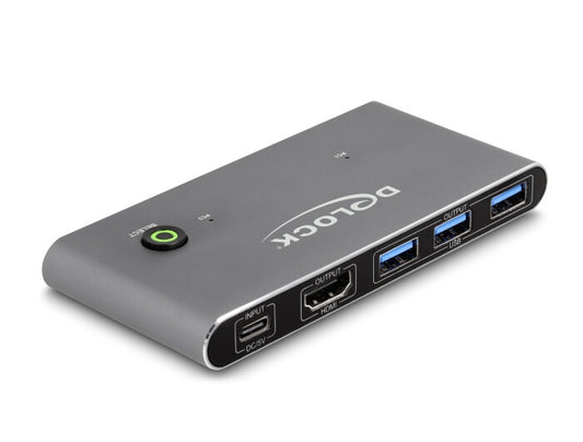 DeLOCK 18647 KVM-switchar Antracit