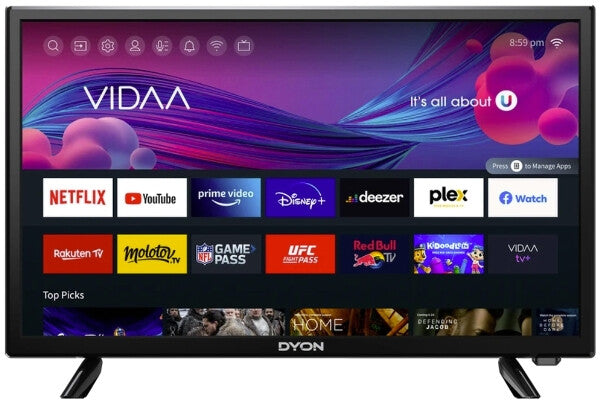 Dyon 24 VX 61 cm (24") HD Smart-TV Wi-Fi Svart 180 cd/m²
