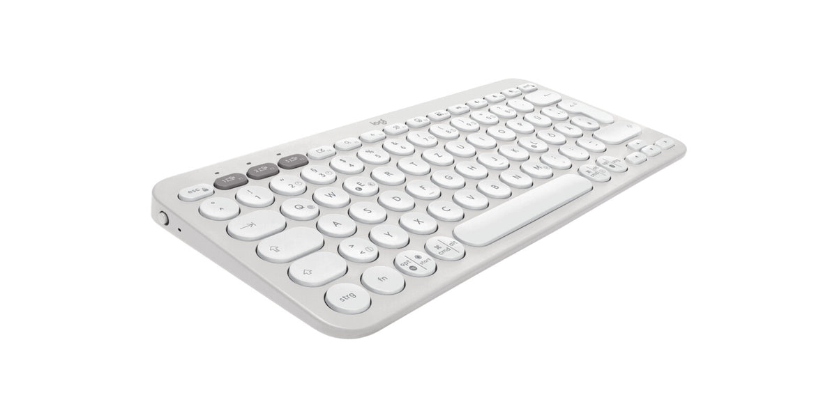 Logitech 920-012204 tangentbord Mus inkluderad Universal Trådlös RF + Bluetooth QWERTZ tyska Vit