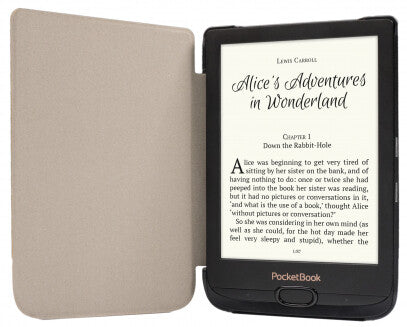 PocketBook WPUC-627-S-GY e-boksläsarfodral 15,2 cm (6") Folio Brun, Grå