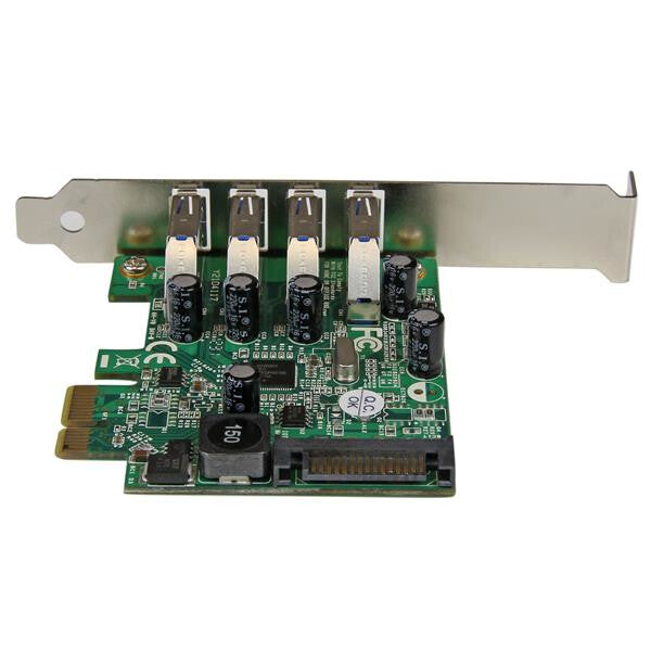 StarTech.com PCI Express PCIe SuperSpeed USB 3.0-kontrollerkortadapter med 4 portar och UASP - SATA-ström