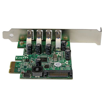 StarTech.com PCI Express PCIe SuperSpeed USB 3.0-kontrollerkortadapter med 4 portar och UASP - SATA-ström