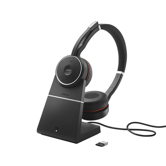 Jabra Evolve 75 SE Headset Kabel & Trådlös Huvudband Samtal/musik Bluetooth Laddningsställ Svart