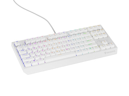 GENESIS Thor 230 TKL tangentbord Spela USB + RF Wireless + Bluetooth QWERTY Vit