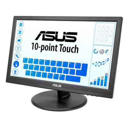 ASUS VT168HR platta pc-skärmar 39,6 cm (15.6") 1366 x 768 pixlar WXGA LED Pekskärm Svart