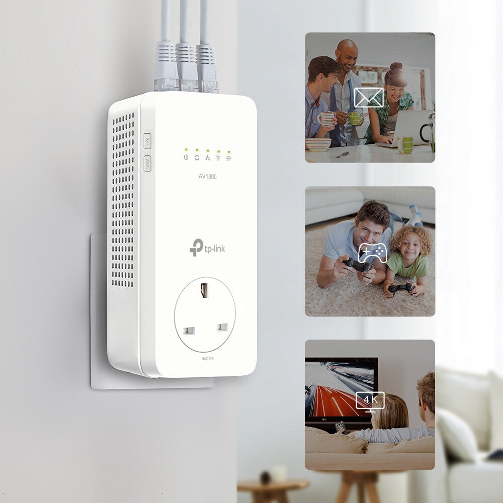 TP-Link TL-WPA8631P 1300 Mbit/s Nätverksansluten (Ethernet) Wi-Fi Vit 1 styck