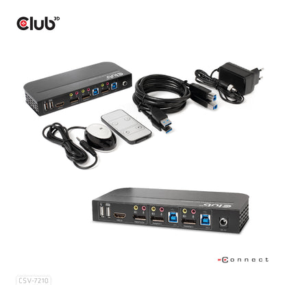 CLUB3D CSV-7210 KVM-switchar Svart