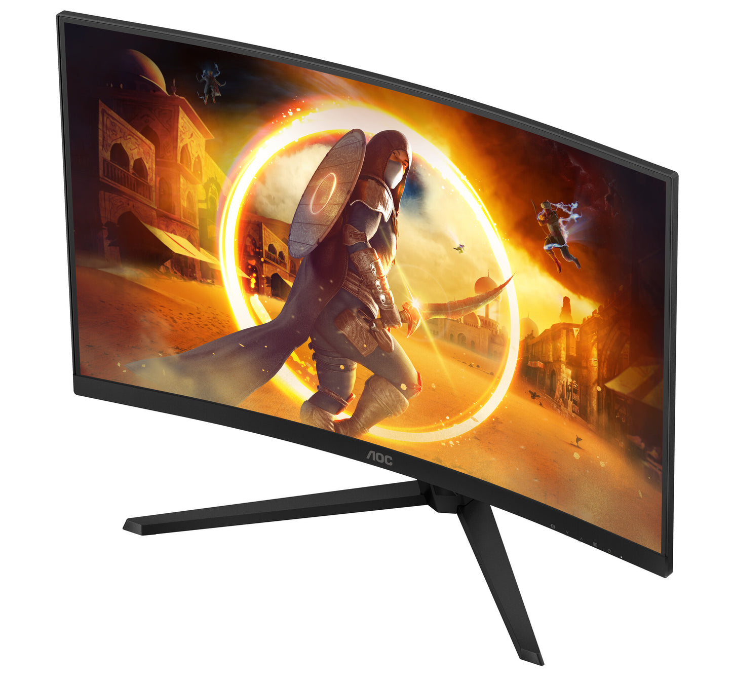 AOC G4 CQ32G4VE platta pc-skärmar 80 cm (31.5") 2560 x 1440 pixlar Quad HD LCD Svart, Grå