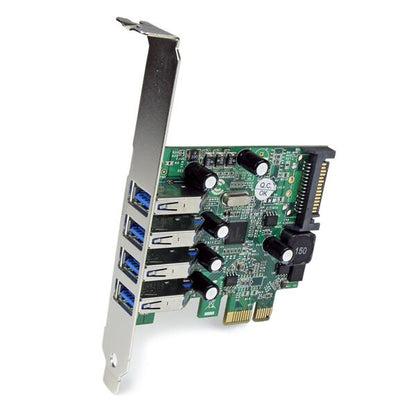 StarTech.com PCI Express PCIe SuperSpeed USB 3.0-kontrollerkortadapter med 4 portar och UASP - SATA-ström