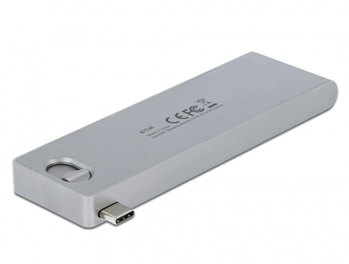 DeLOCK 87745 dockningsstationer för bärbara datorer USB 3.2 Gen 1 (3.1 Gen 1) Type-C Grå