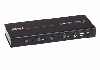 ATEN Gränslös USB KVM-switch med 4 portar (kablar medföljer)