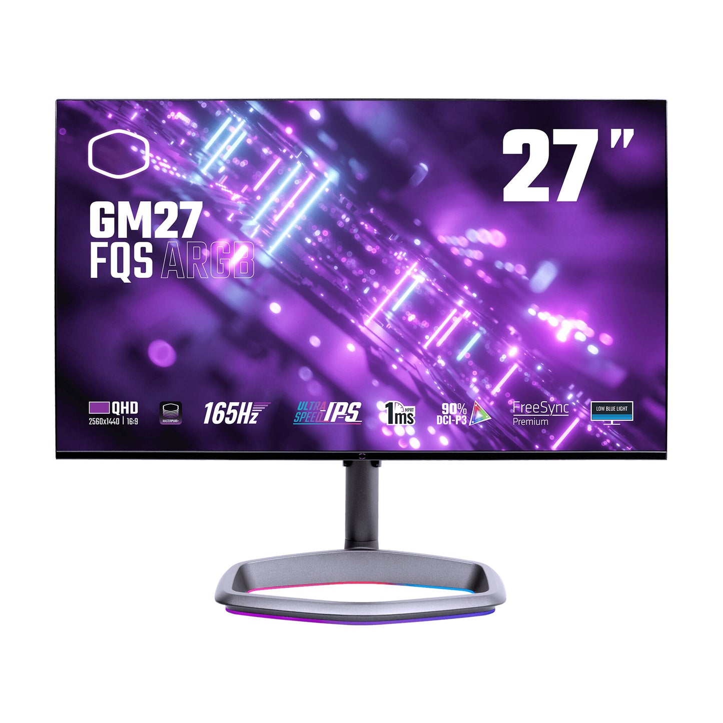 Cooler Master Gaming GM27-FQS ARGB LED display 68,6 cm (27") 2560 x 1440 pixlar Quad HD Svart