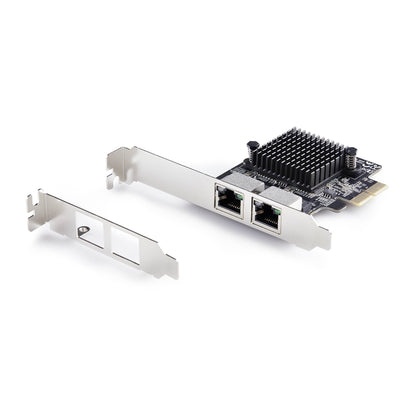StarTech.com 2-ports 5G Gigabit PCIe-kortadapter för nätverk, 5G/2,5G/1G/100M/10M PCI Express LAN-kort, Realtek RTL8126, Windows och Linux, TAA-kompatibelt