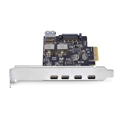 StarTech.com USB PCIe-kort med 5 portar, USB 3,2 10 Gbps, PCI Express-kort med 4x USB-C-portar, 1x USB-A intern port, USB PCIe-kontrollerkort, Windows/macOS/Linux