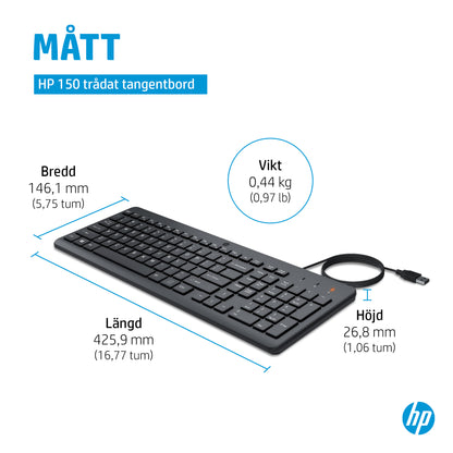 HP 150 trådat tangentbord