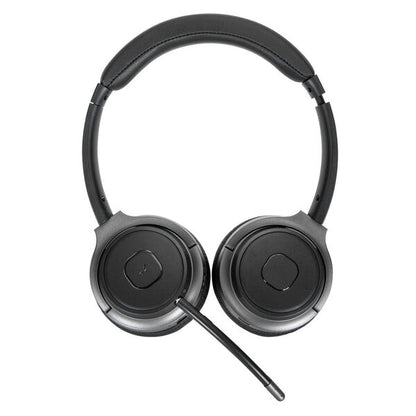 Targus AEH104GL hörlur och headset Kabel & Trådlös Huvudband Samtal/musik USB Type-C Bluetooth Svart