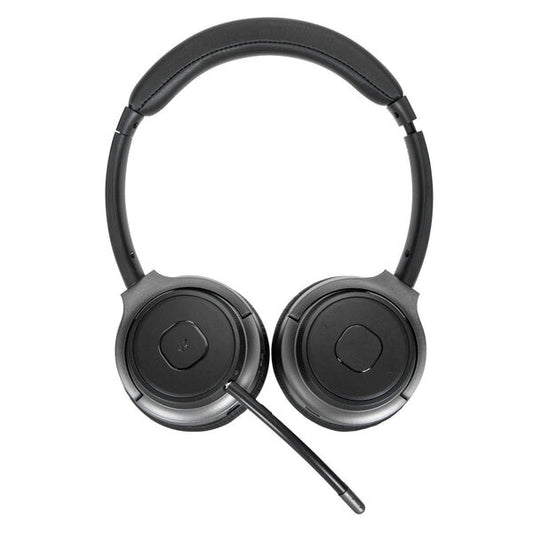 Targus AEH104GL hörlur och headset Kabel & Trådlös Huvudband Samtal/musik USB Type-C Bluetooth Svart