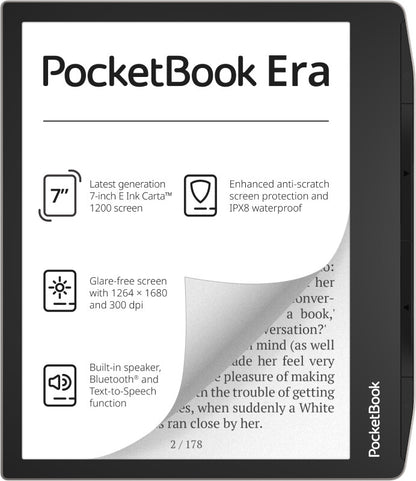 PocketBook 700 Era Silver e-bokläsare Pekskärm 16 GB Svart, Silver