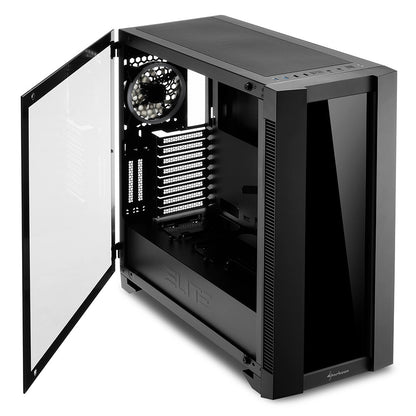 Sharkoon ELITE SHARK CA200G Midi Tower Svart